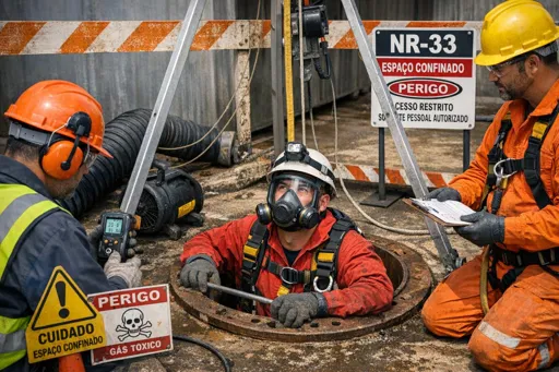 Cursos online Gratuitos sobre NR-33 (Segurança e Saúde nos Trabalhos em Espaços Confinados)